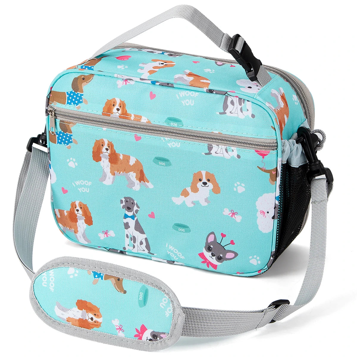 Insulated Cartoon Lunch Bag Portable Thermal Food Box with Shoulder Strap - 16