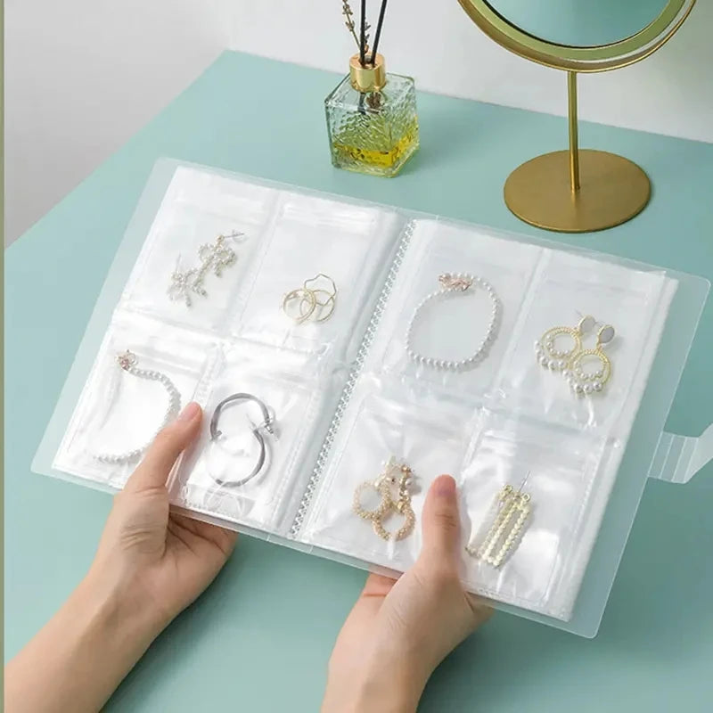Jewelry Storage Book Anti-Oxidation Clear Display Album for Earrings