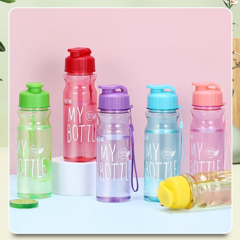 500ml Transparent Sport Water Bottle BPA Free Leakproof Travel Cup - 7