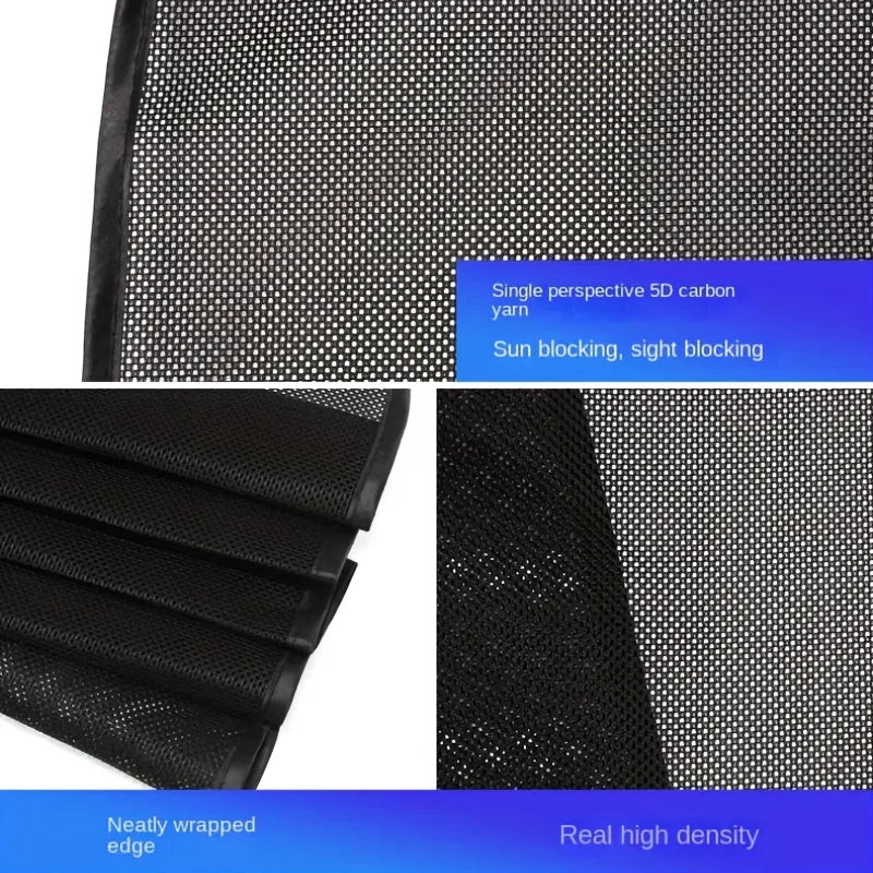 4pcs Universal Car Window Sun Shades Magnetic UV Protection Mesh Curtains - 5