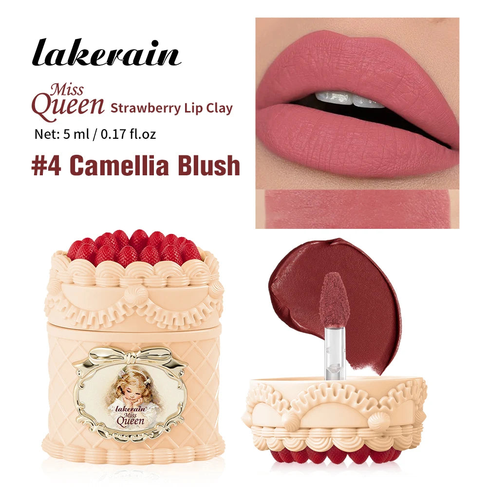Strawberry Cake Lip Mud Matte Velvet Lipstick