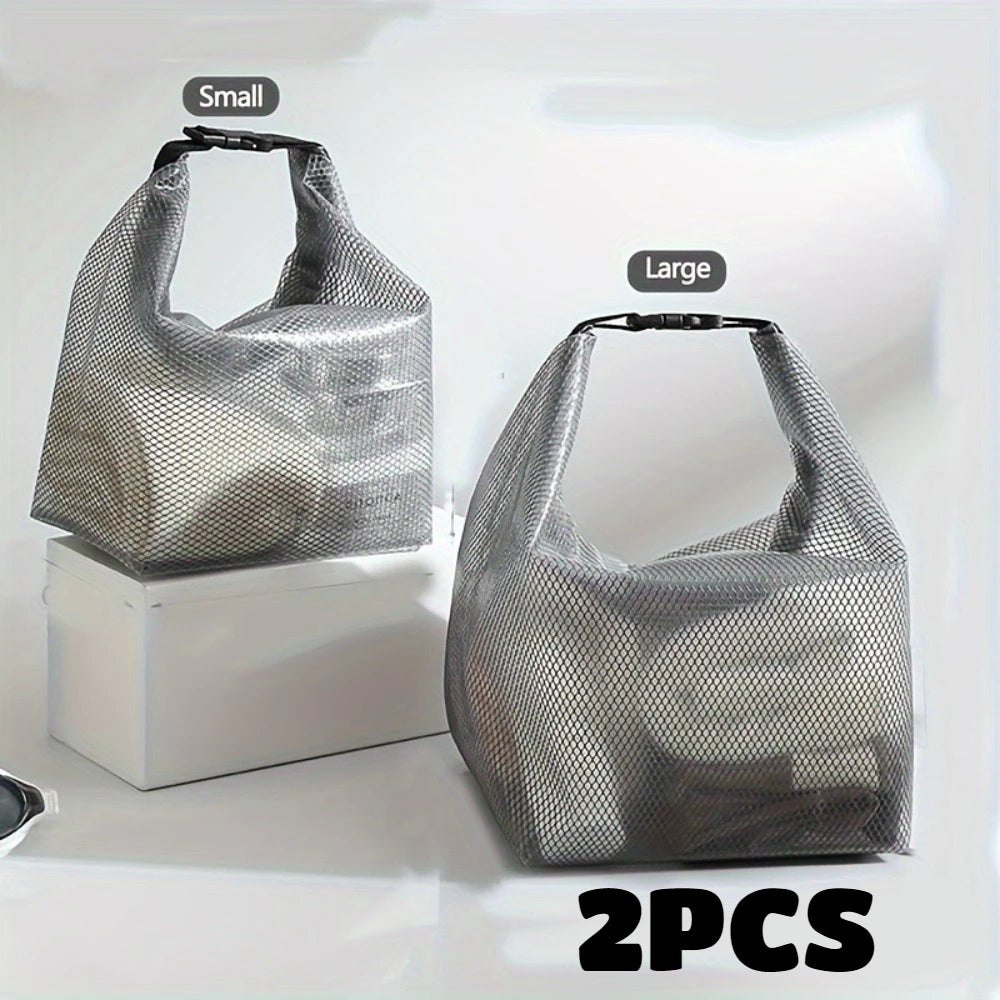 2PCS Waterproof Storage Bag Mesh Cosmetic Pouch for Travel and Gym - 13