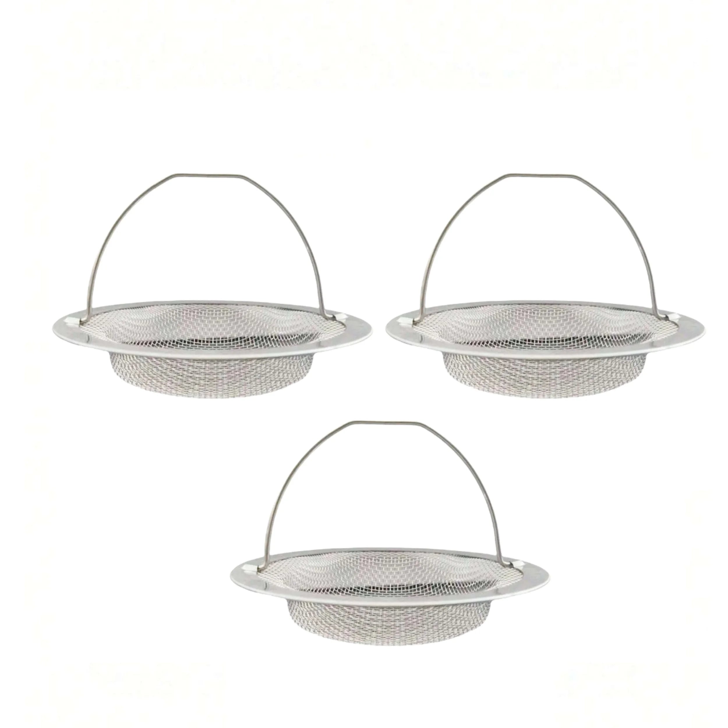 Stainless Steel Kitchen Sink Strainer and Drain Filter Basket with Handle - 13