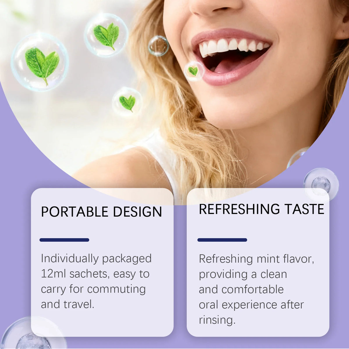 Purple Mouthwash Refreshing Breath Bad Breath Rinse Oral Care