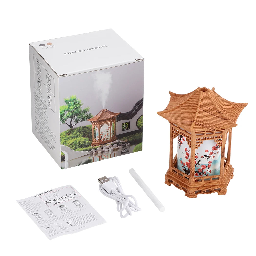 Chinese Style Pavilion Humidifier & USB Night Light