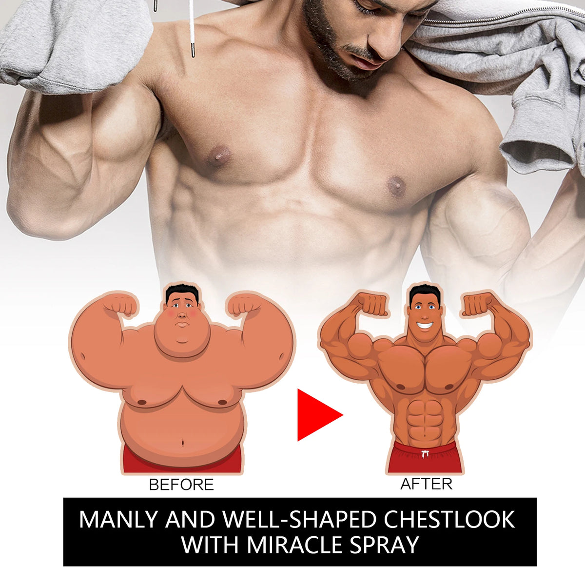 Gynecomastia Removal Spray Male Breast Fat Reduction Oil