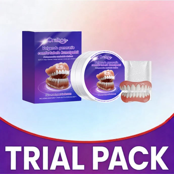Flexible Silicone Dentures Full Set False Teeth Smile Replacement
