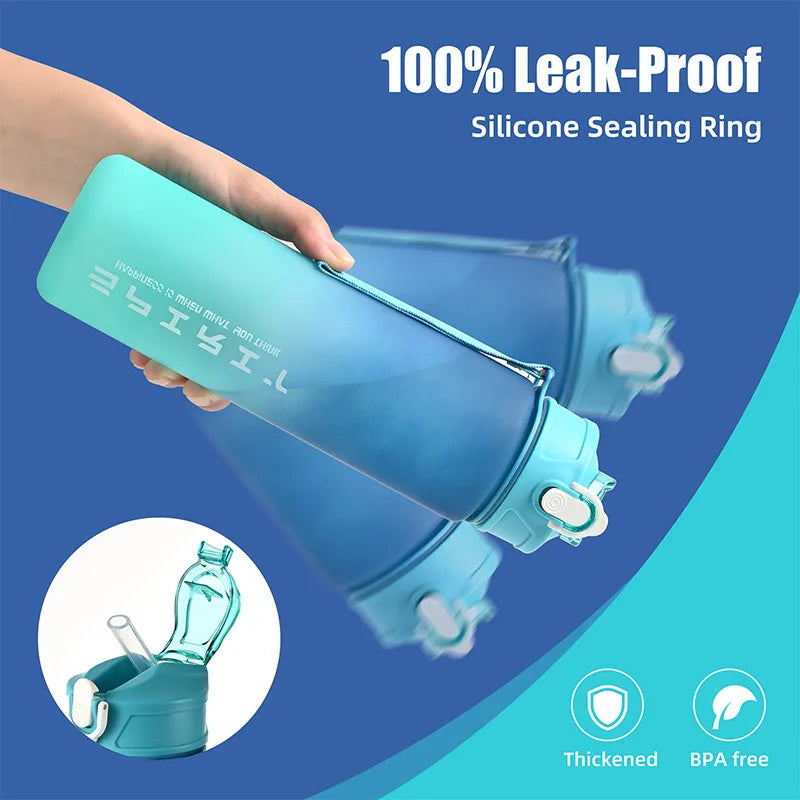 800ml Sports Water Bottle Leak Proof Portable Fitness Gym Cup - 6