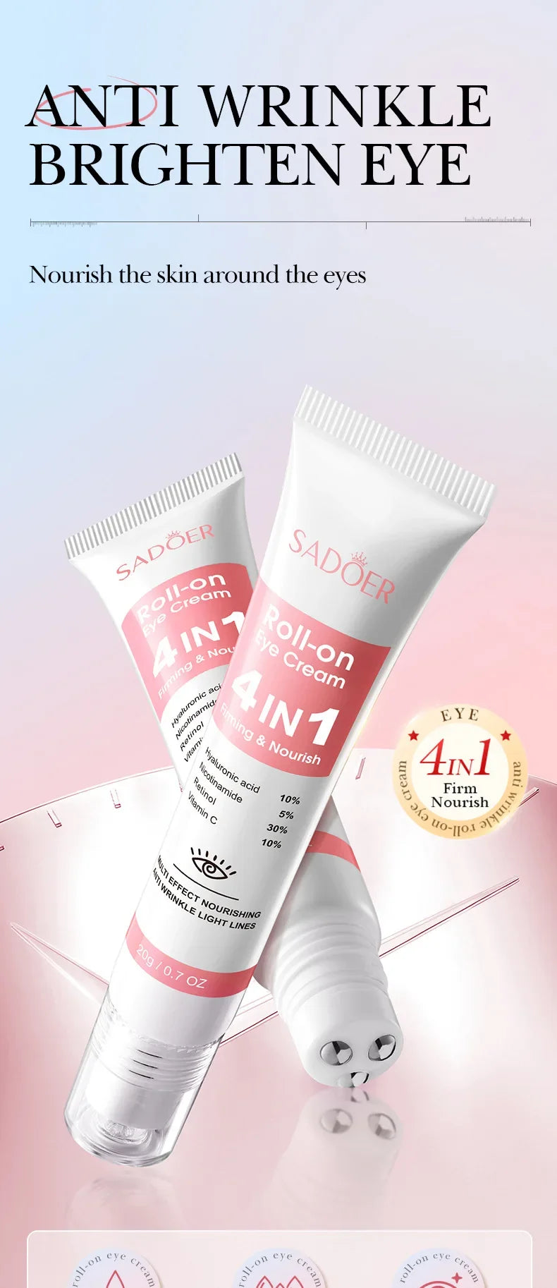 Anti Wrinkle Eye Cream Dark Circles and Fine Lines Remover