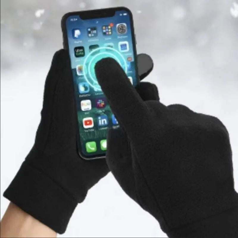 Thermal Winter Gloves Touch Screen Windproof Fleece Running Cycling Gear