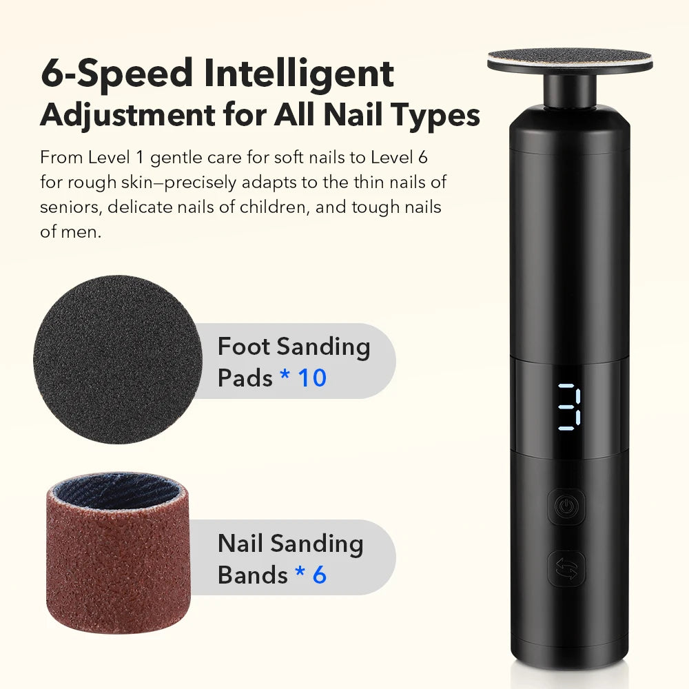 Electric Foot Callus Grinder Pedicure Tool Dead Skin Remover - 3