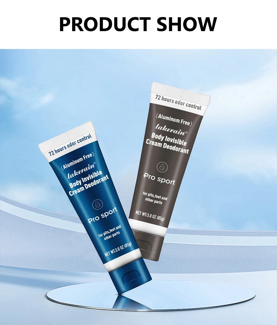 Body Deodorant Cream 72H Odor Protection Invisible Antiperspirant