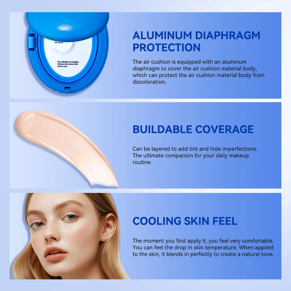 Cushion Foundation Waterproof Full Coverage Makeup CC Cream