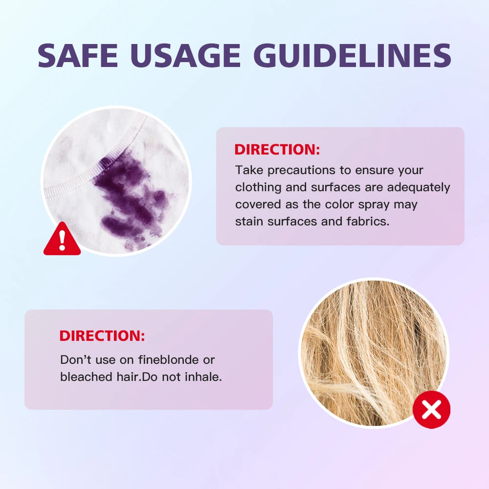 Temporary Hair Color Spray Washable DIY Dye