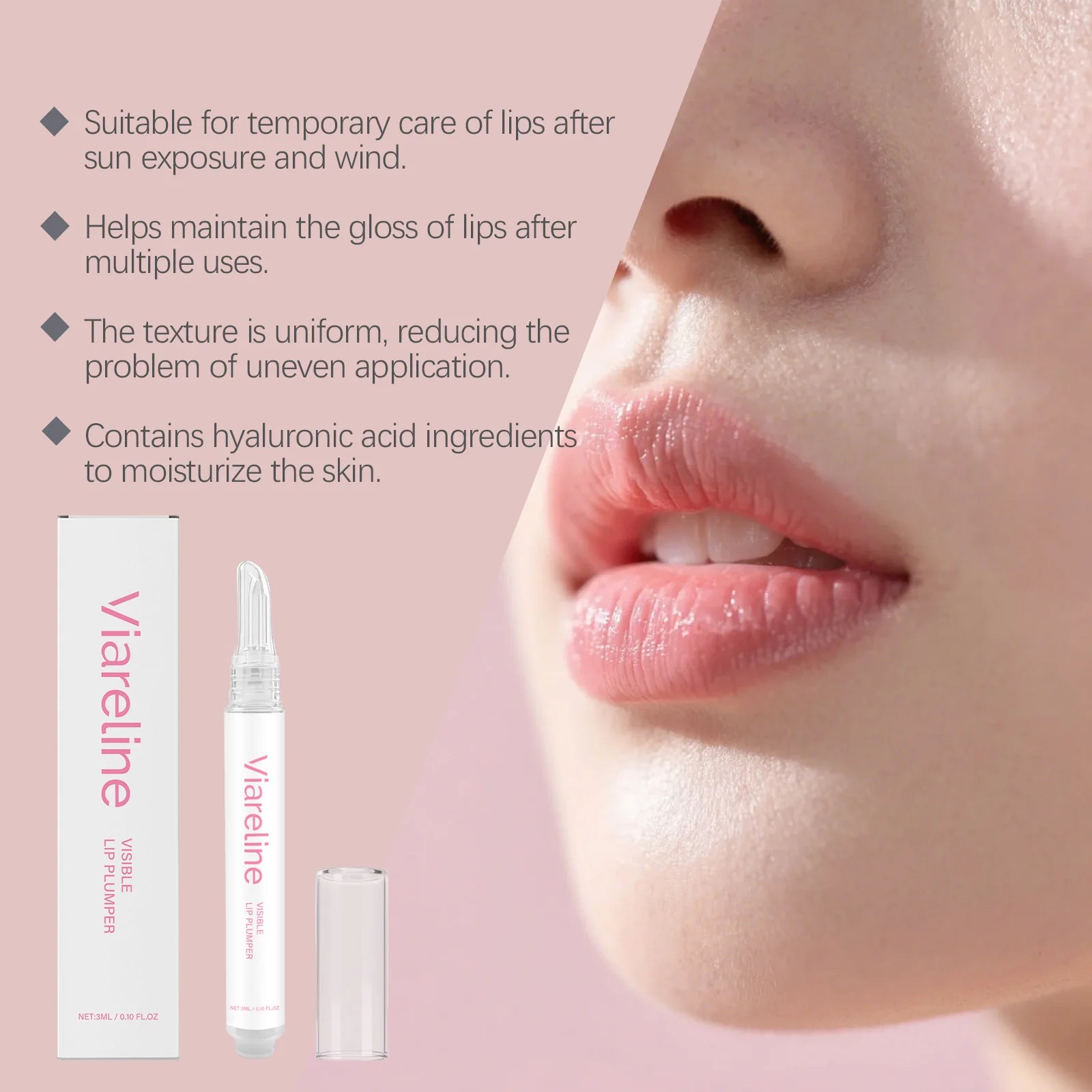 VIARELINE Hydrating Lip Plumper Gloss & Smoothing Serum - 11