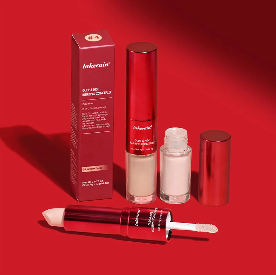 2-in-1 Glide & Hide Blurring Concealer Liquid Foundation Makeup