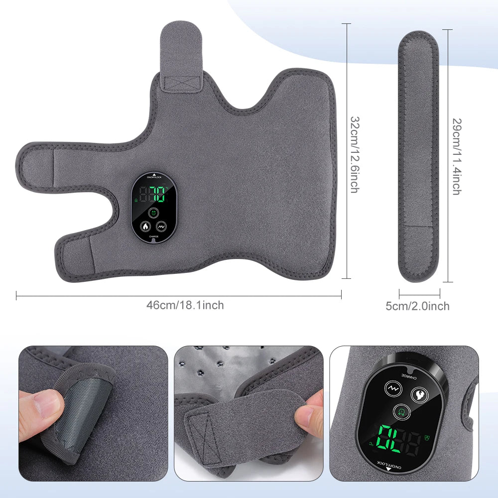 Electric Ankle Calf Foot Vibration Massager Heating Brace - 15