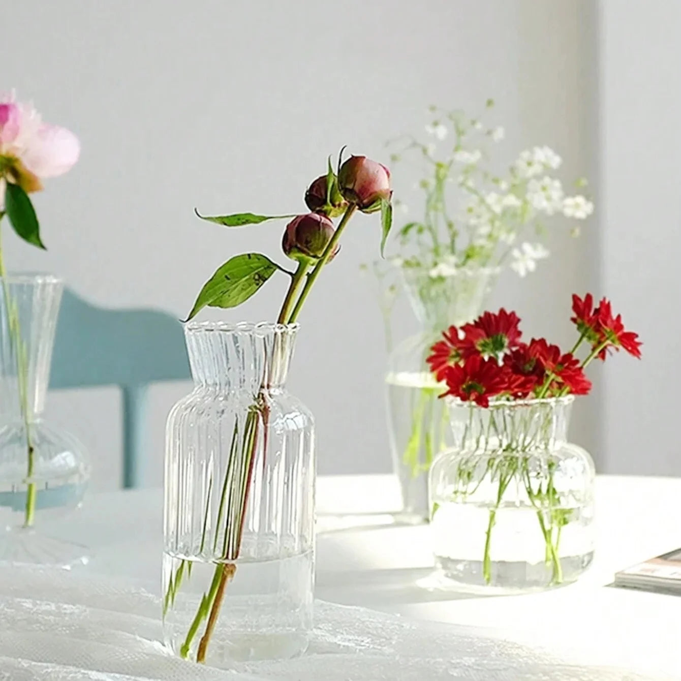 Modern Nordic Glass Vase Creative Hydroponic Flower Pot Terrarium Decor - 2