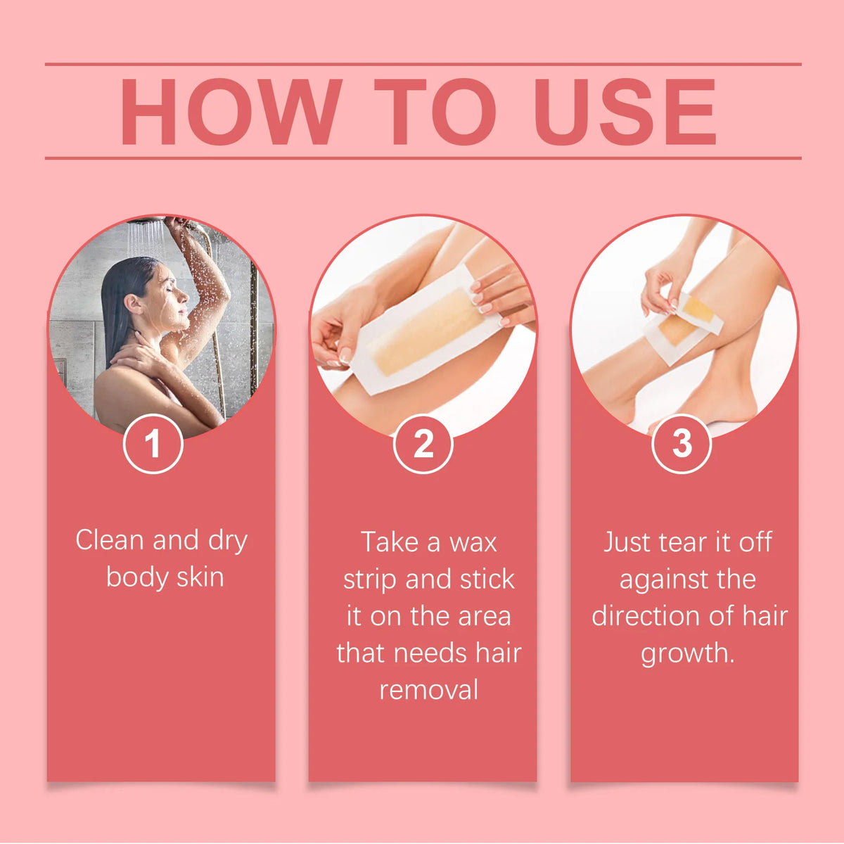 OceAura Full Body Depilatory Wax Strips for Smooth Hair Removal