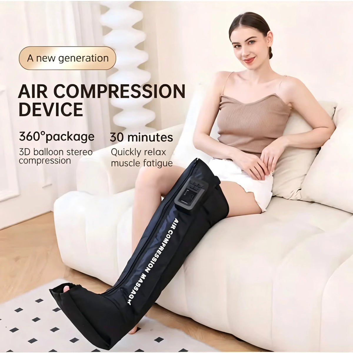 Cordless Leg Air Compression Massager Recovery Boot