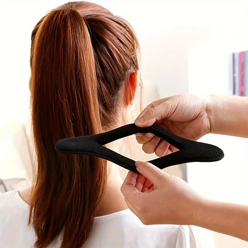 2pcs Hair Bun Maker Sponge Curler Donut Styling Tool for Elegant Updos