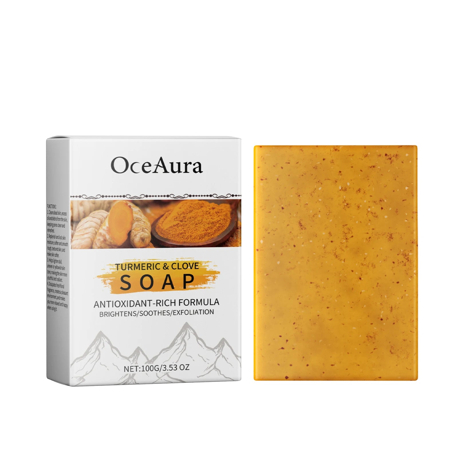 Turmeric Clove Soap Bar Exfoliating Face and Body Cleansing Bar - 7