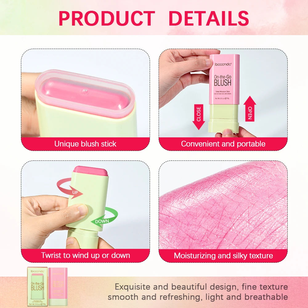 Korean Blush Stick Matte Cream Blusher & Tinted Makeup Stick - 5