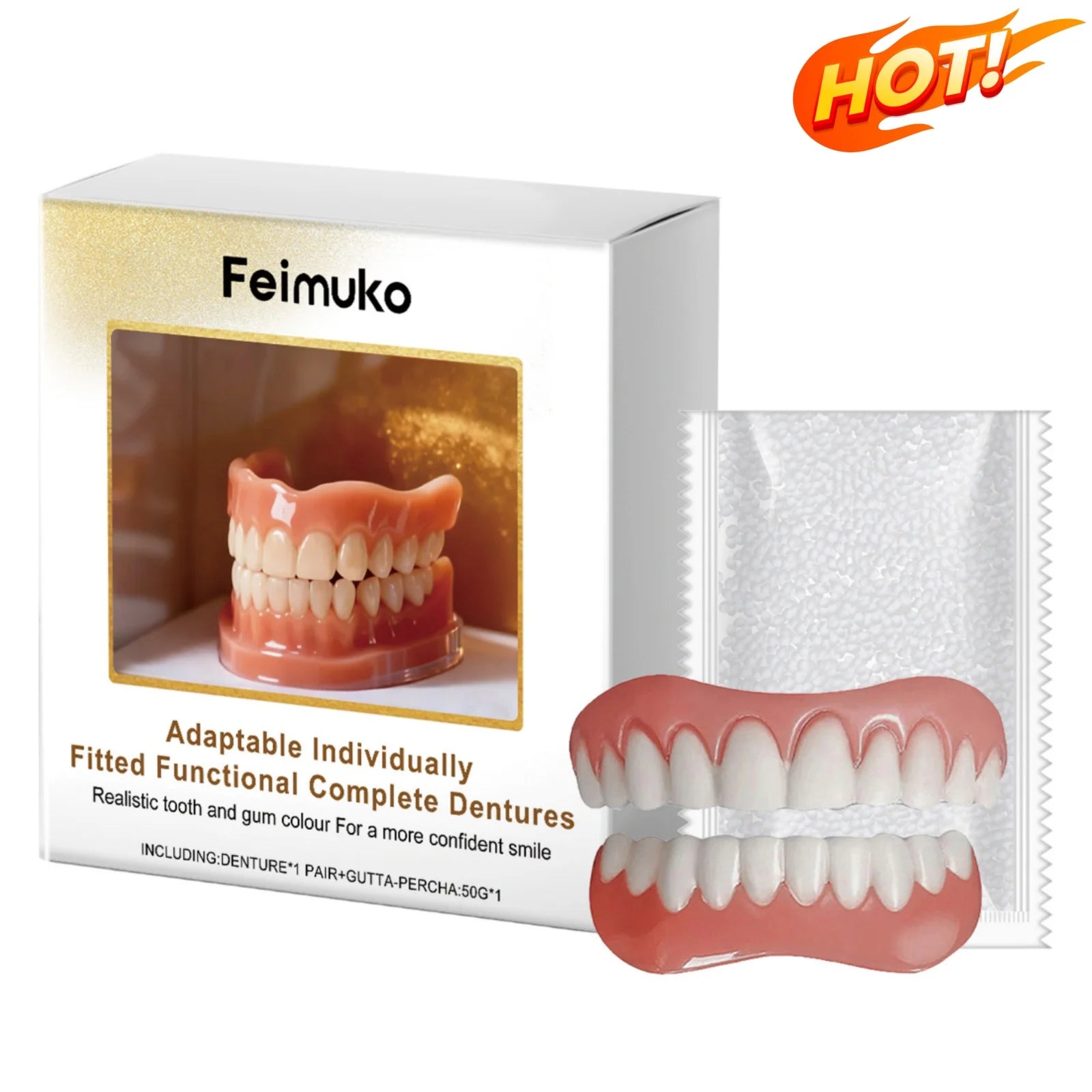 Denture Silicone Kit Soft Liners False Teeth Set - 1