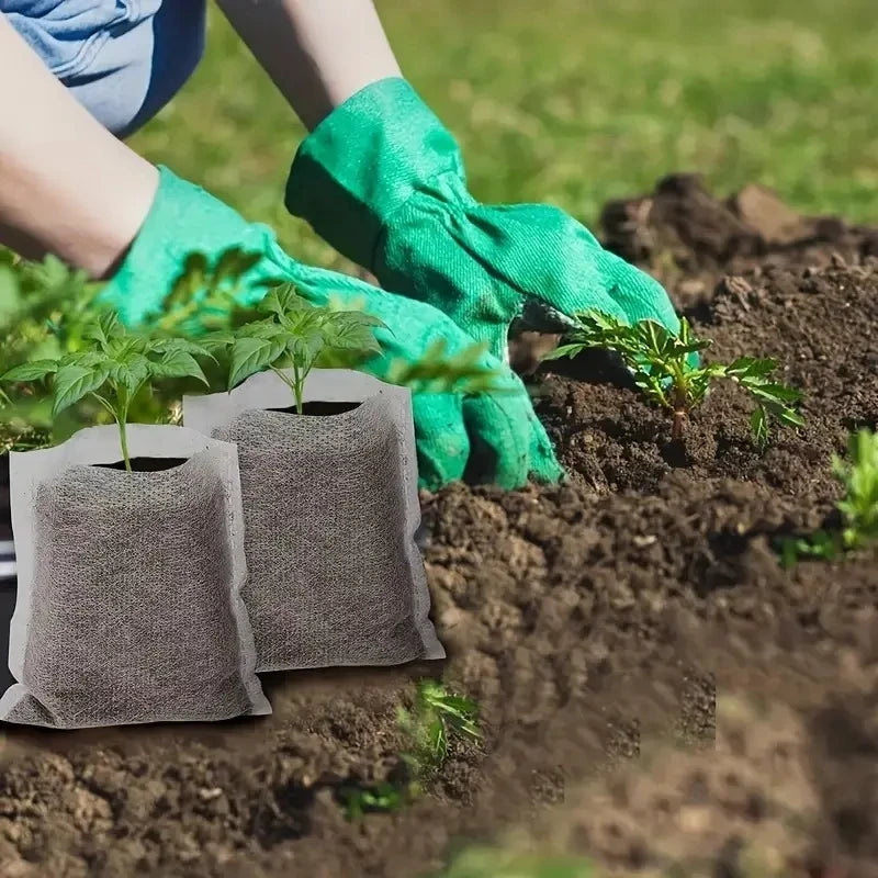 100PCS Biodegradable Nursery Bags Non Woven Seedling Starter Pots