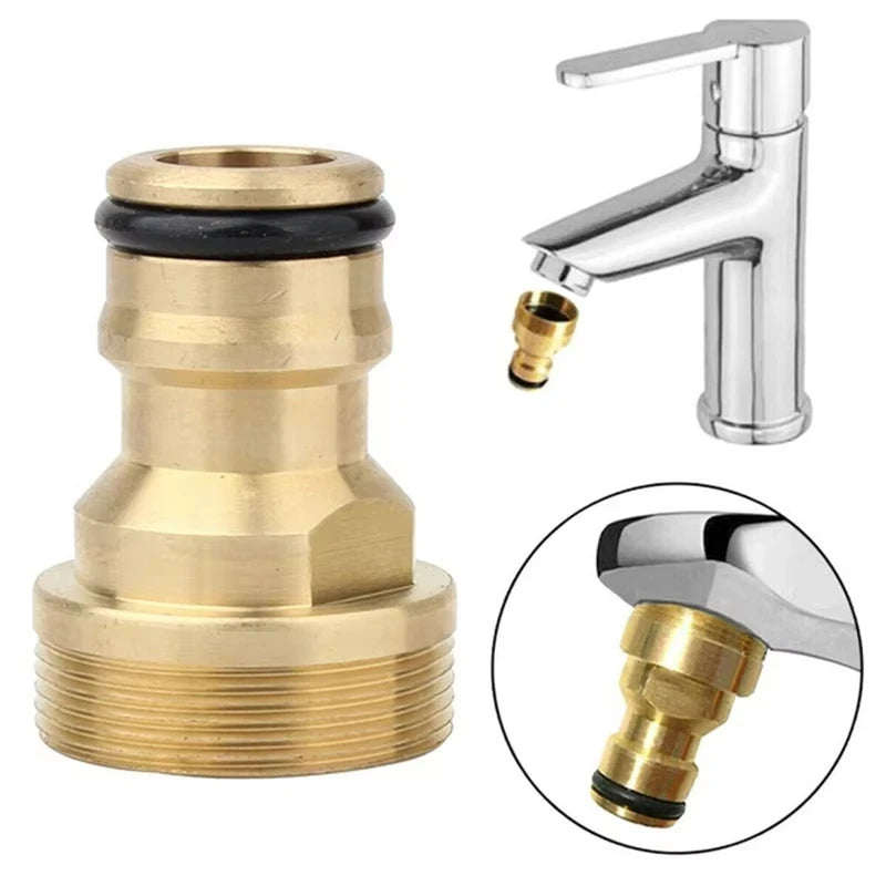 Universal Brass Faucet Adapter Connector for Garden Hose and Mixer Tap - 9