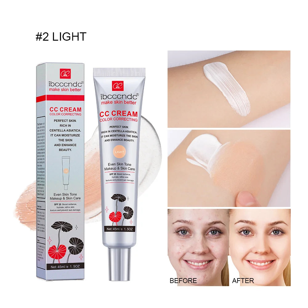 Color Correcting CC Cream Foundation Moisturizing Waterproof Makeup