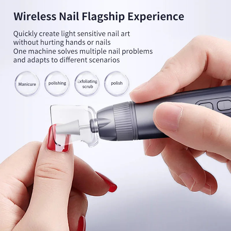 Electric Nail File Set Cordless Manicure Pedicure Drill Machine