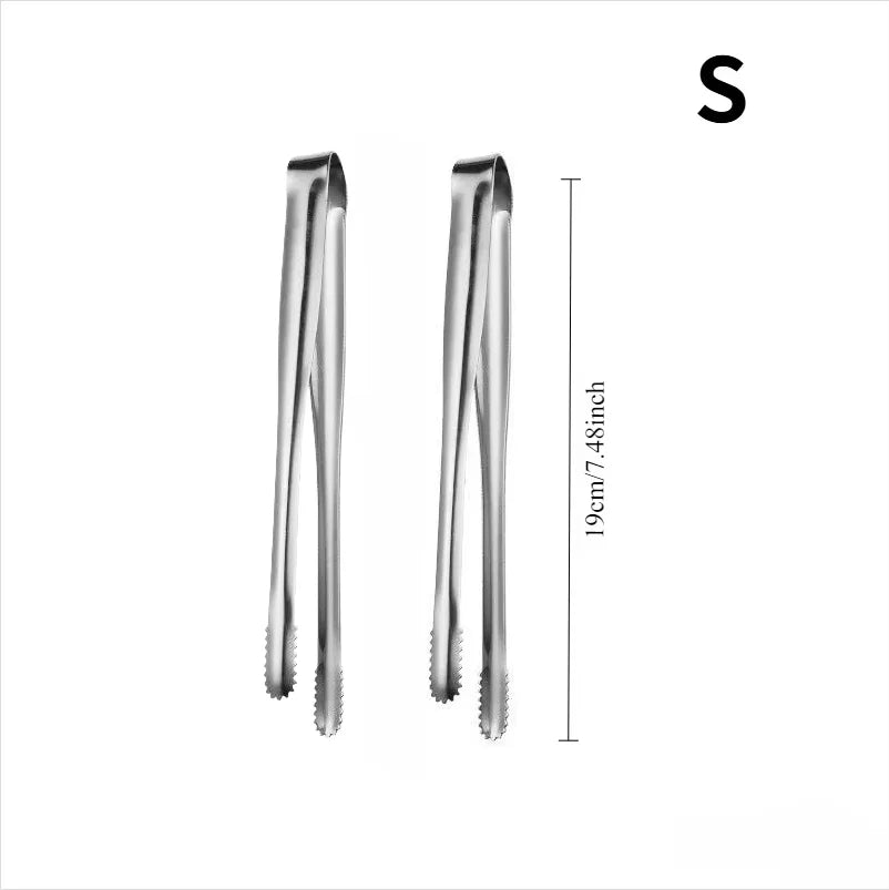 Stainless Steel Kitchen Tongs BBQ Grill Food Spatula Set 3 Piece