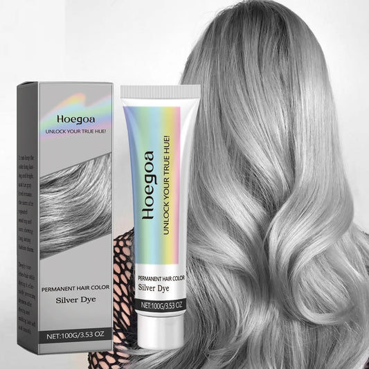 Gray Hair Dye Permanent Coloring Cream Silver Shampoo