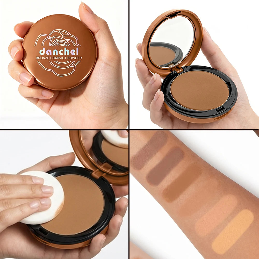 Matte Bronze Compact Powder Natural Setting Makeup