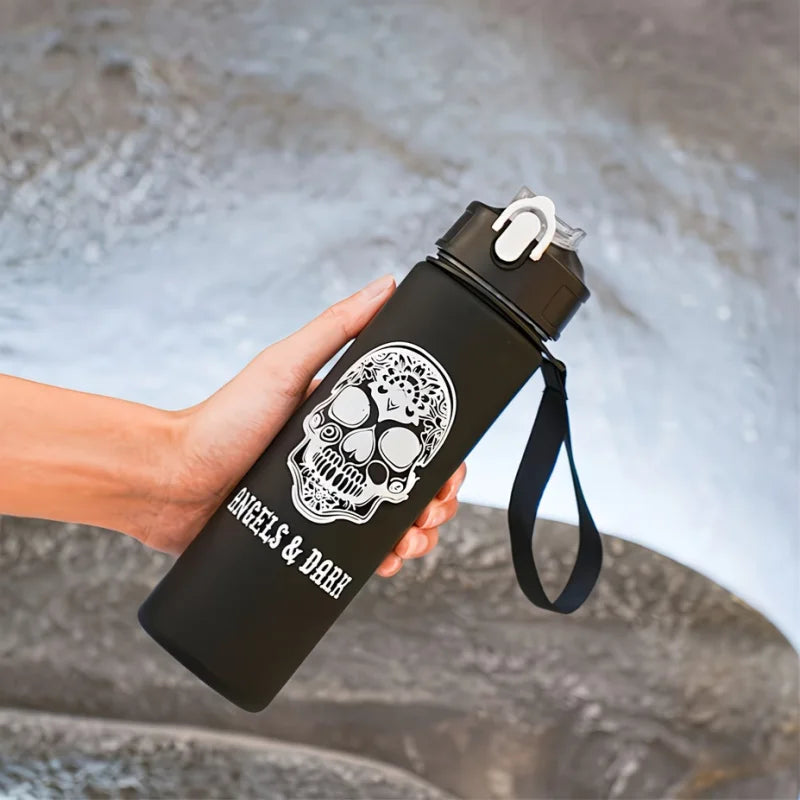 750ML Halloween Water Bottle Portable Sports Straw Flask BPA Free - 9