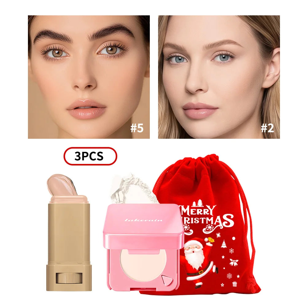 Lakerain Matte Foundation Stick and Pressed Setting Powder Kit - 39
