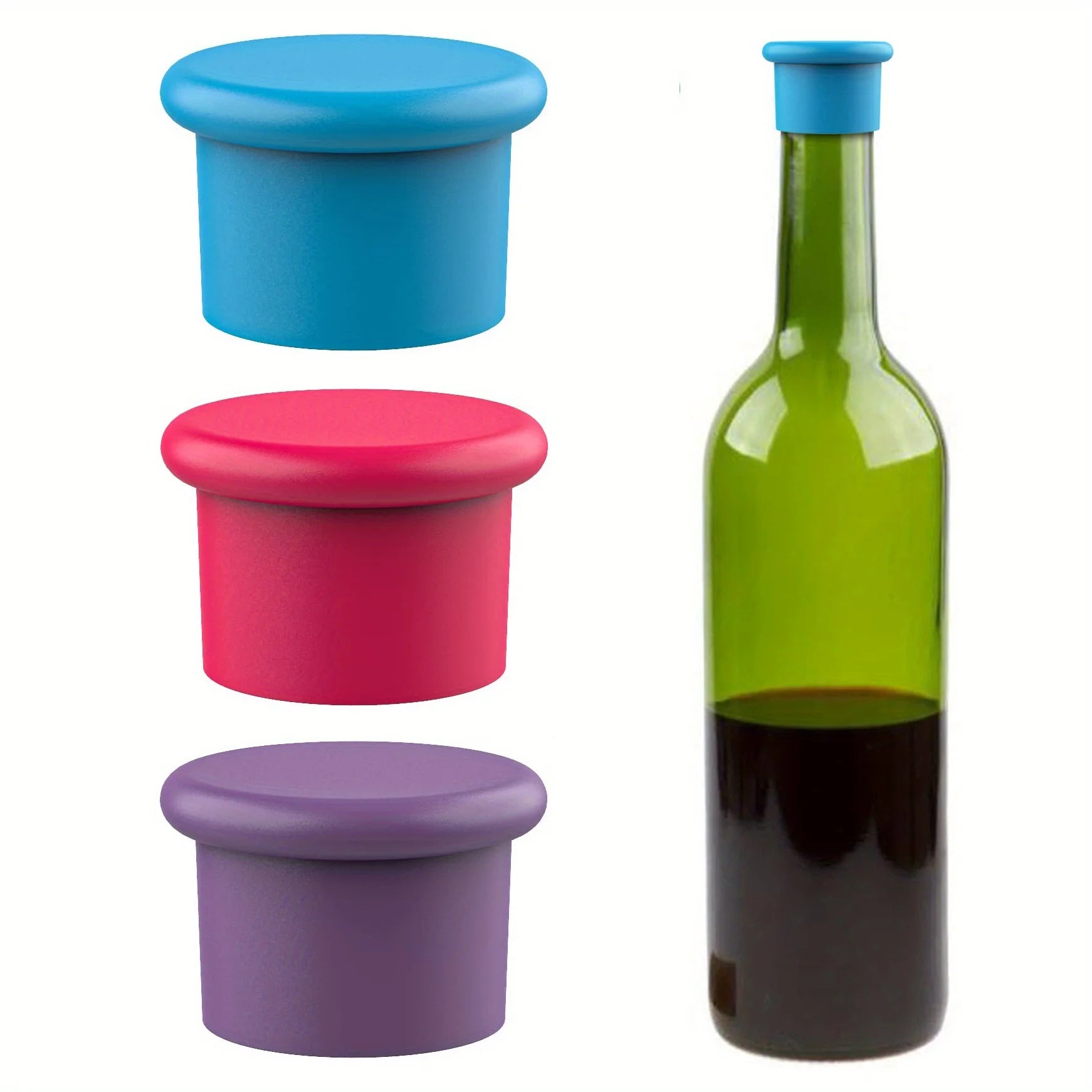 Reusable Silicone Wine Bottle Stopper Leak Proof Fresh Keeping Cap - 9