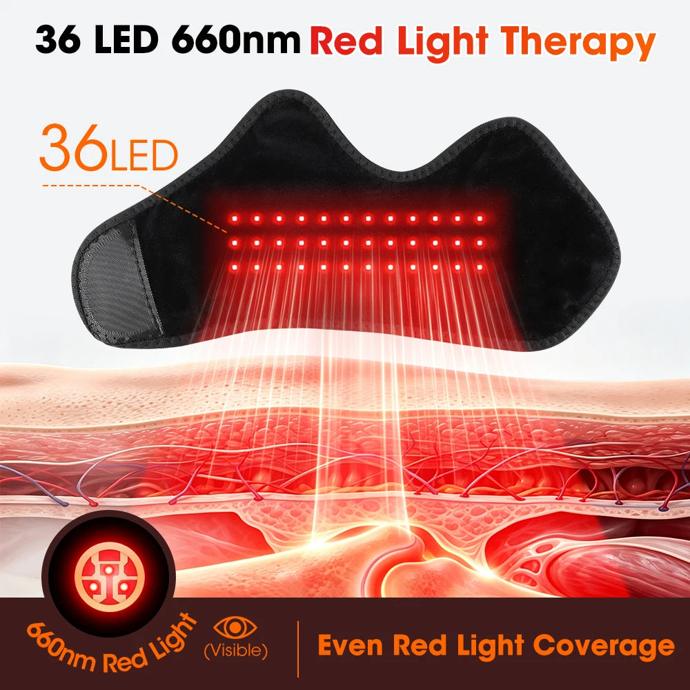 3 in 1 Red Light Therapy Wrap for Foot Ankle and Wrist Joint Heating - 9