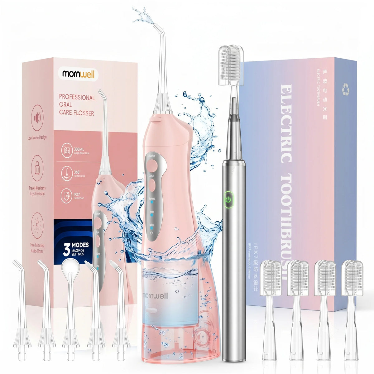 Portable Water Flosser Electric Toothbrush Oral Irrigator Set