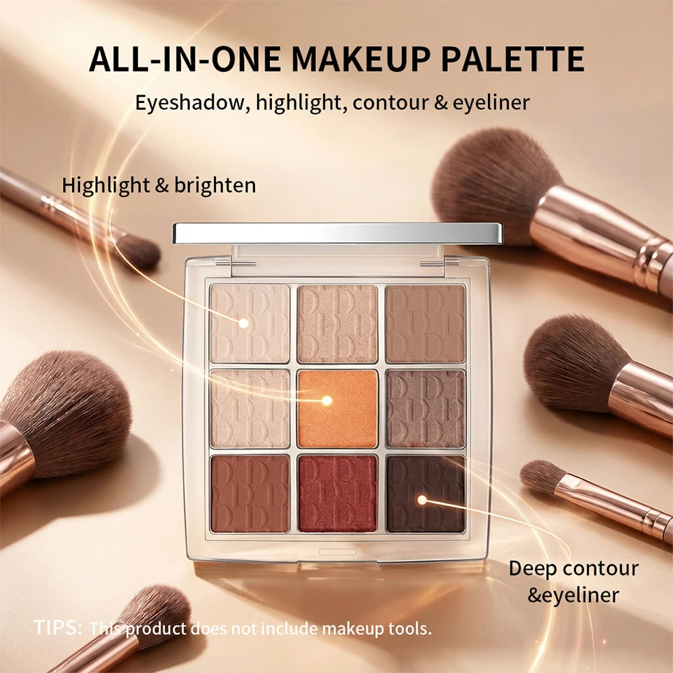 Professional Artist Eyeshadow Palette Matte Shimmer Eye Makeup Kit - 10