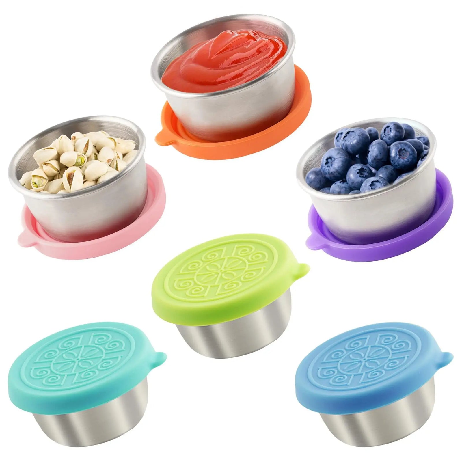 Stainless Steel Dipping Sauce Cups Reusable Condiment Food Containers