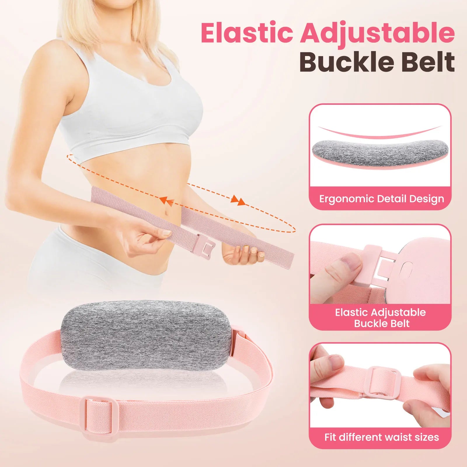 Cordless Menstrual Heating Pad Portable Abdominal Warmer Belt - 16