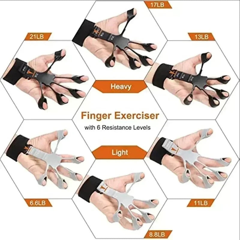Finger Exerciser Hand Strengthener Grip Trainer Therapy Tool - 3
