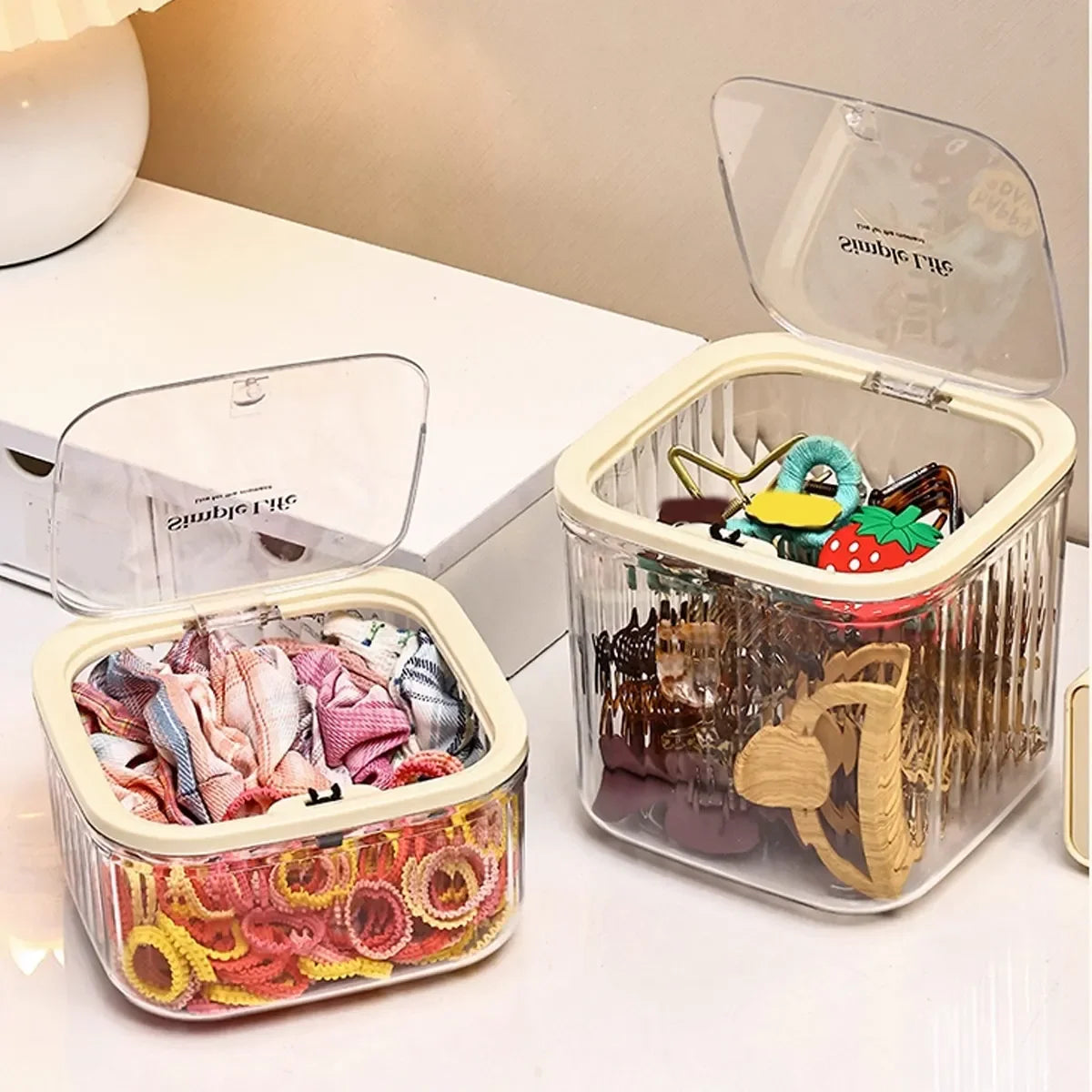 Transparent Hair Accessory Organizer Storage Box for Jewelry and Bows - 5