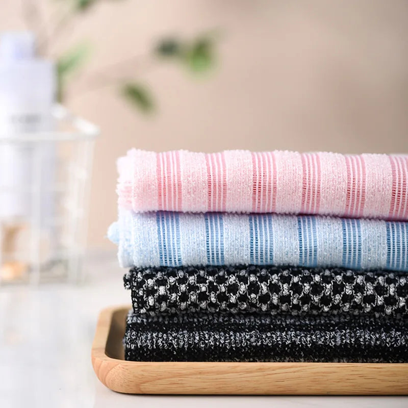 Extra Long Exfoliating Shower Towel Body Scrubber Bath Washcloth 100cm - 16