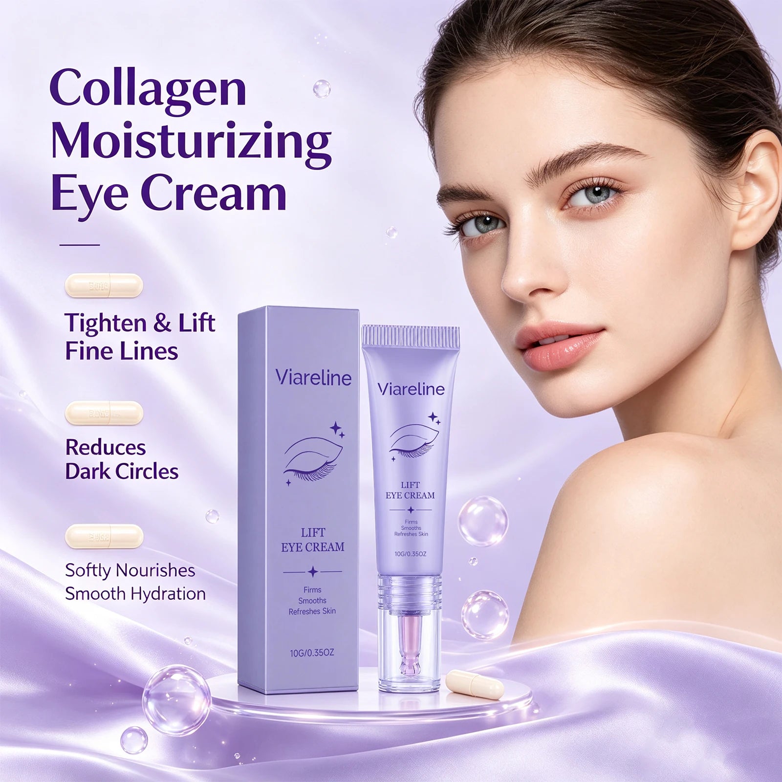 Viareline Lift Eye Cream Fine Lines Dark Circles Remover - 5