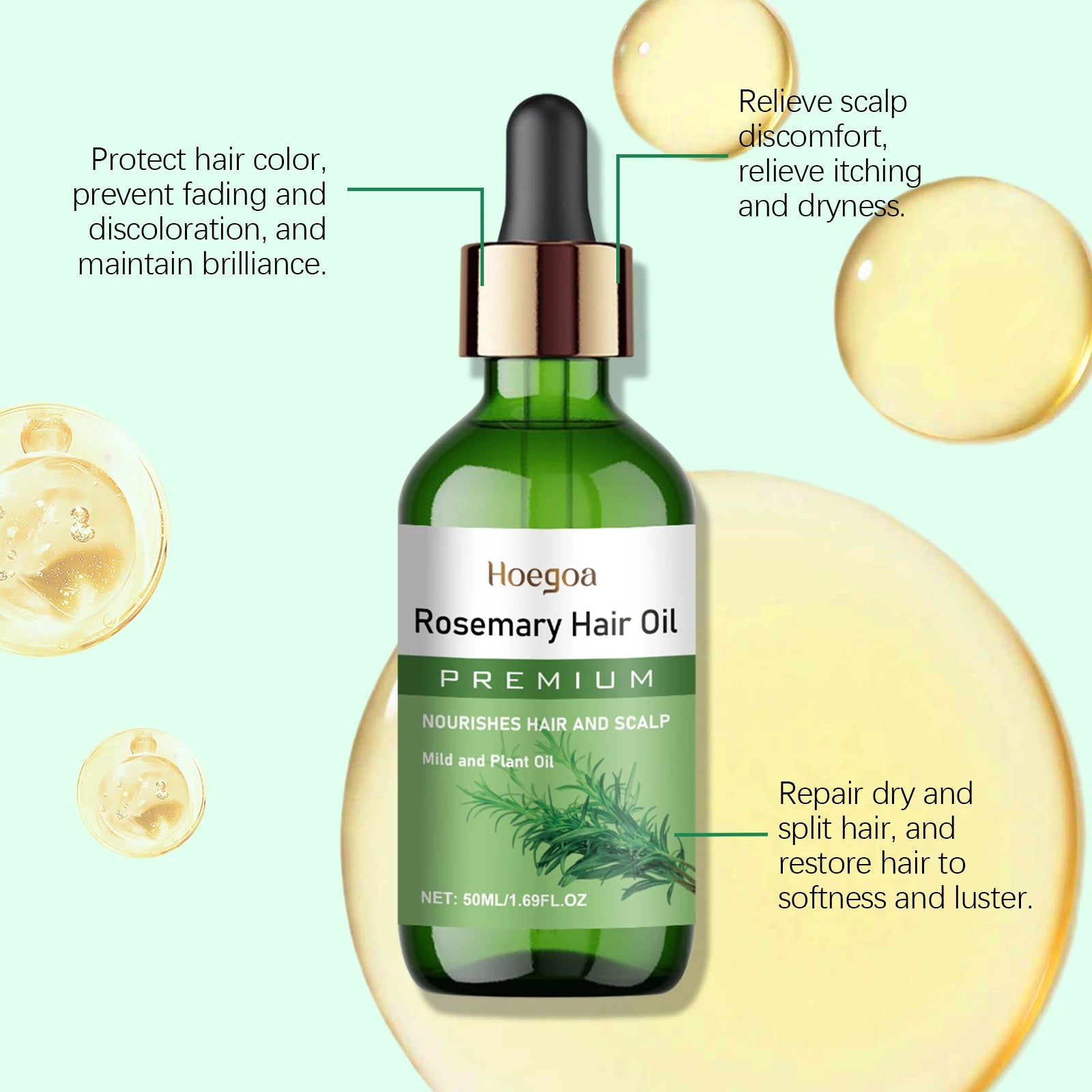 Rosemary Hair Growth Oil Scalp Treatment & Hair Loss Serum - 10