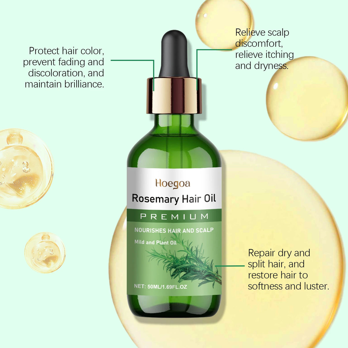 Rosemary Hair Growth Oil Scalp Treatment & Hair Loss Serum