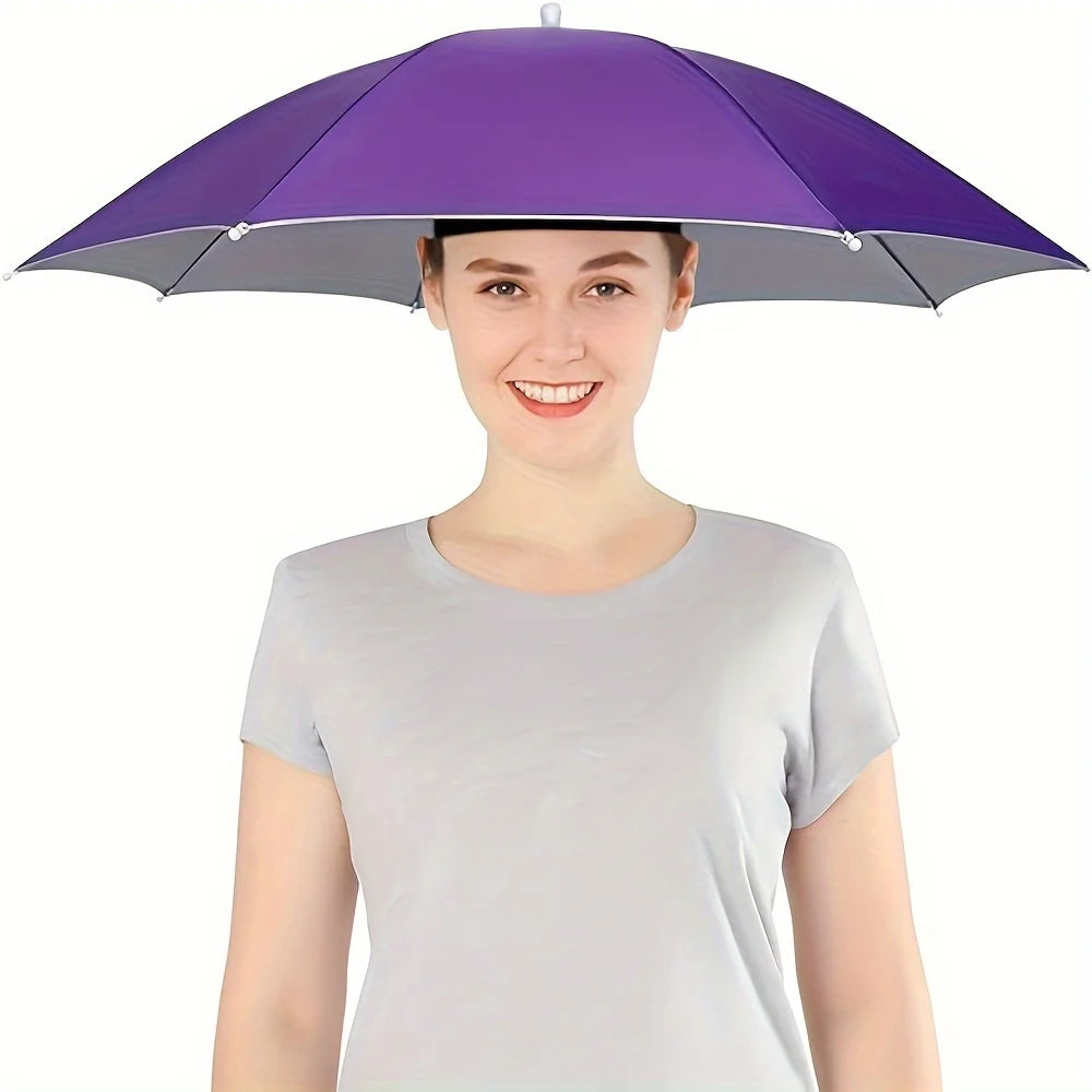 Hands Free Umbrella Hat Sun Rain Protection Headgear for Outdoor Fishing